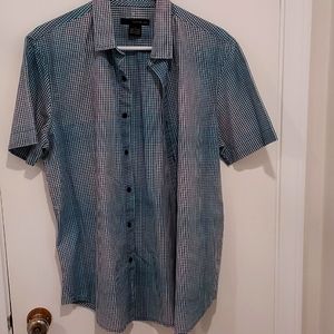 Mens short sleeve button down shirt